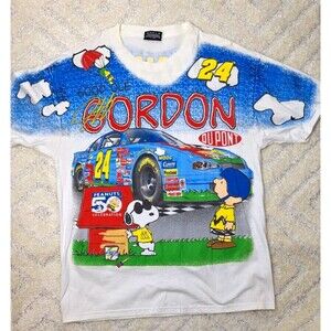 Vintage Y2K 2000 NASCAR Jeff Gordon Dupont Graphic Print T-Shirt Men's Sz 2x